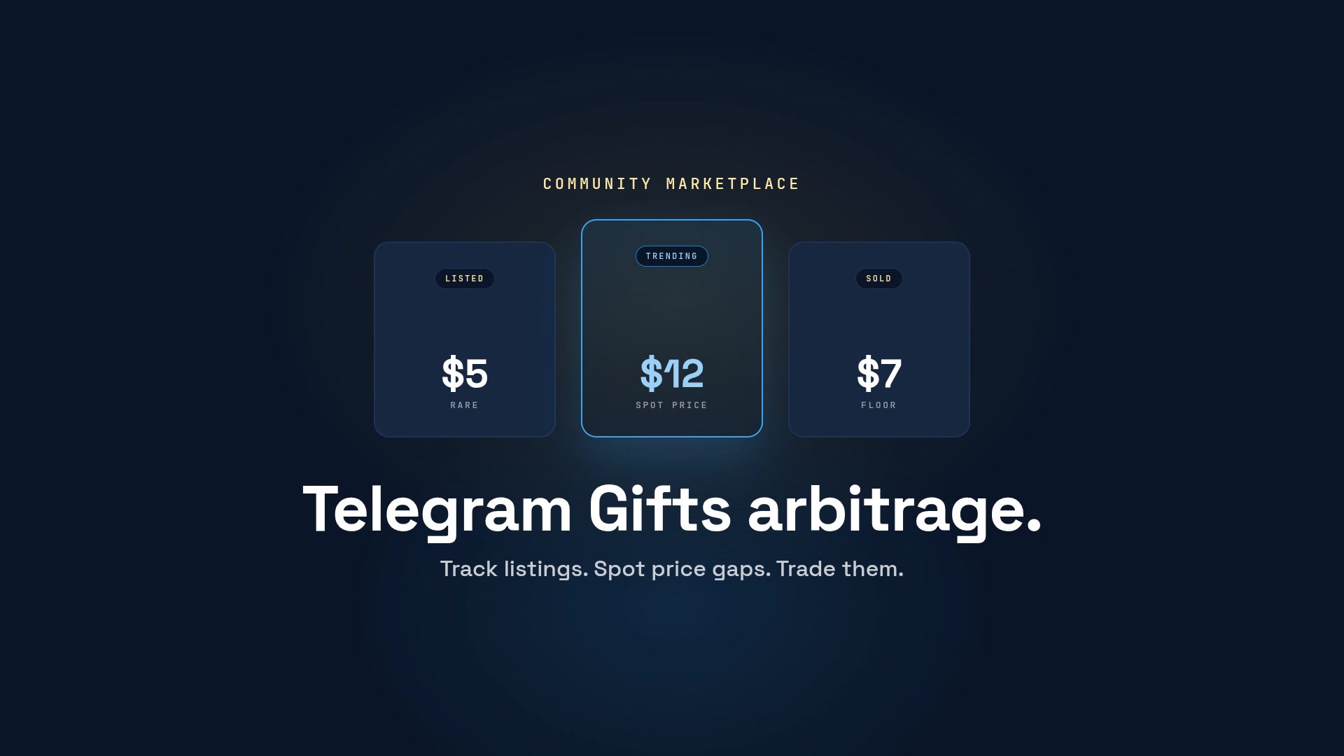 The MyStars.tg Community on Telegram tracks Telegram Gifts floor prices across Portals, Tonnel, Telegram Resale, and Fragment — spot the price gaps.